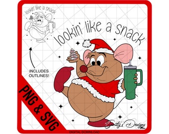 Mouse png, Layered SVG, Cute, Gus Gus, Cartoon, Snack svg, Tree Cake, Christmas, Stanley, Outline, SVG, PNG Digital Download File