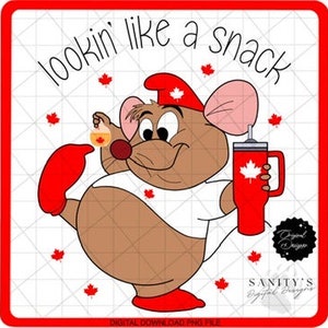 Gus Gus Maus png, 1. Juli, Canada Day, rot und weiß, Ahornsirup, Urlaub, Festlich, Stanley, Kanadier, PNG Digital Download Datei