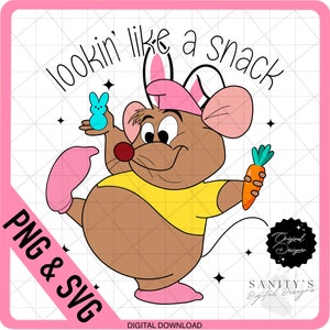 Gus Gus Mouse png, Layered SVG, Pâques, Oeuf, Vacances, Stanley, Mignon, Princesse, Snack svg, Bunny, SVG, PNG Fichier de téléchargement numérique