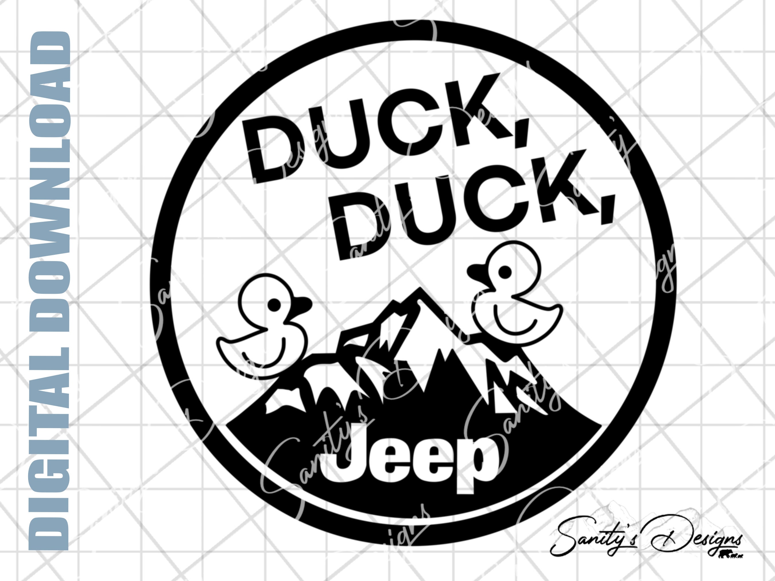 Duck Duck Jeep Decal Cricut Sillhouette Cameo DIY PNG Etsy