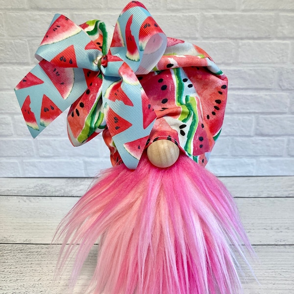 Watermelon Gnome - Shelf Sitting Gnome - Farmhouse Gnome