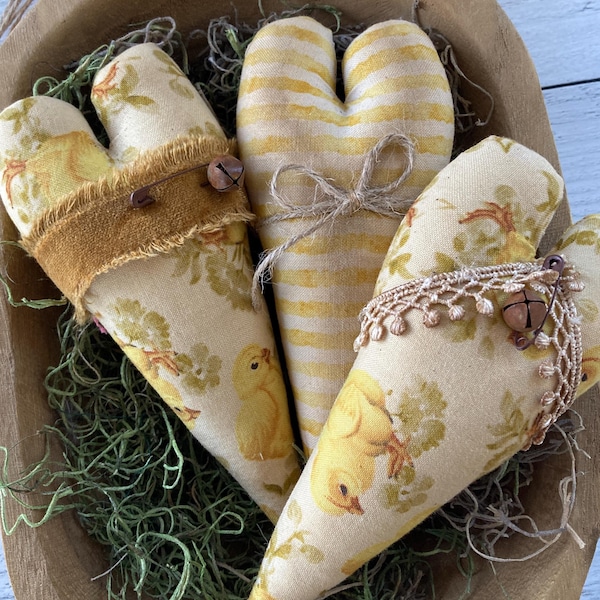 Spring Bowl Filler - Easter Chicks - Primitive -Set of 3