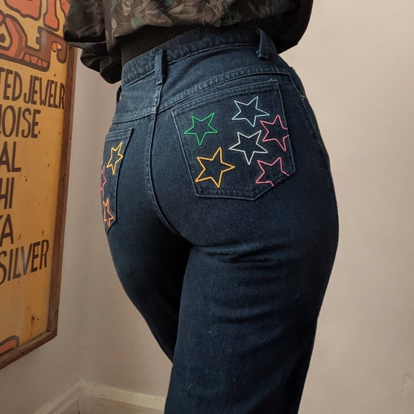 Star Pocket Jeans Etsy