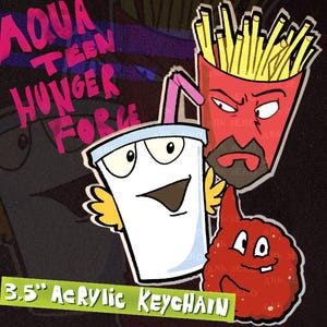 AQUA TEEN HUNGER force 3.5&quot; Holographic Acrylic Keychain