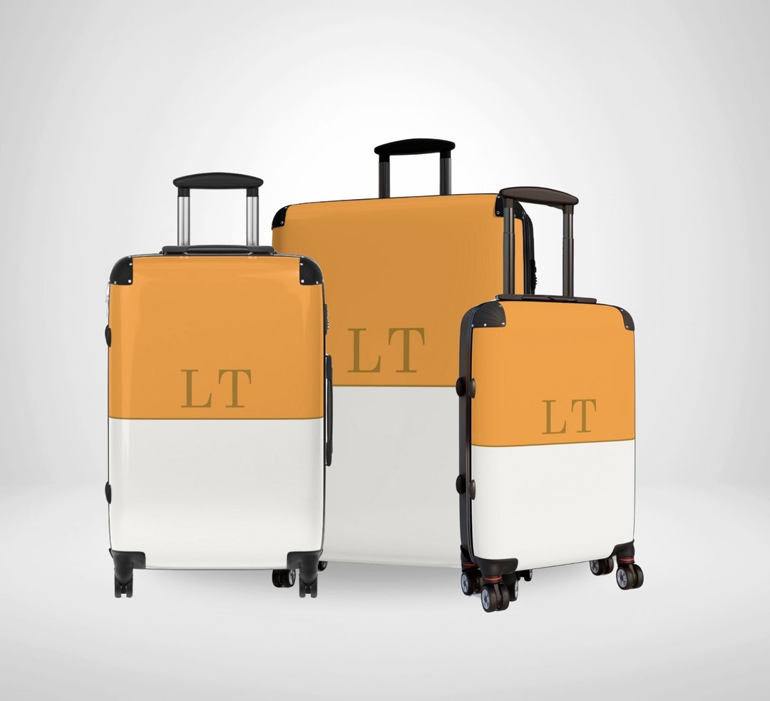 Trolley Valigia Con Iniziali Trolley Rigido Ruote Set Tre Trolley