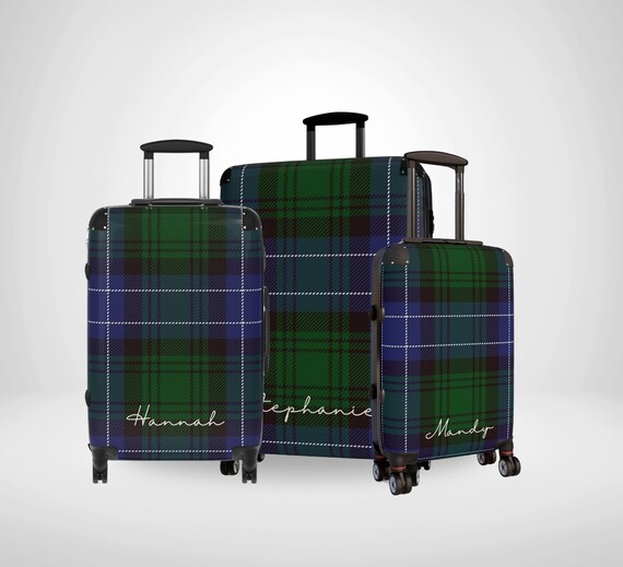 Plaid Luggage Set Jewel Plaid Luggage Collection In Violet - Main Image