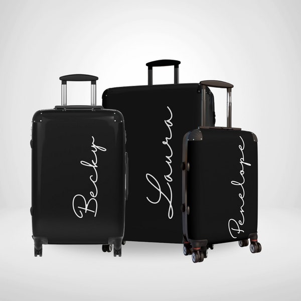 Personalized Suitcase Black Etsy UK
