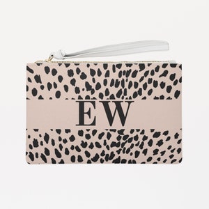 Personalised Travel Document Wallet, Vegan Leather Passport Holder, Custom Monogram Initial Travel Bag, Abstract Dots Travel Organiser Gift