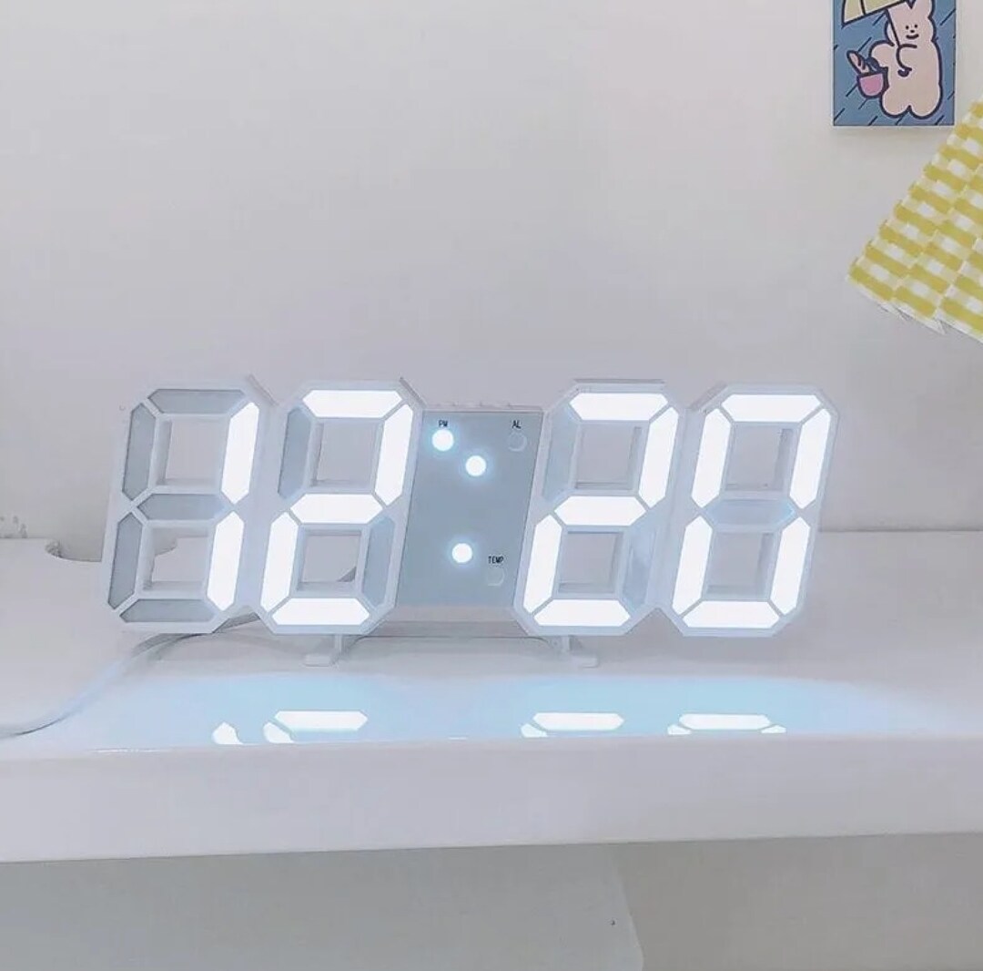 Modern LED Digital Desk Clock Stylish Home Decor and Functional Etsy