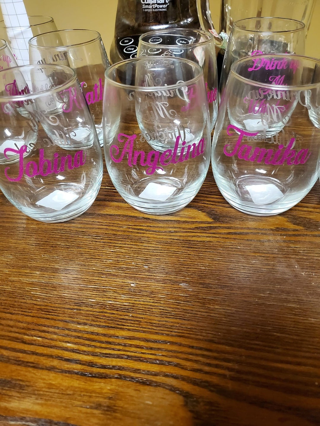 Custom Wine Glasses Etsy