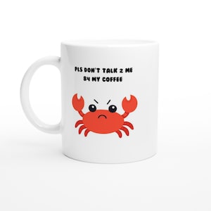 Taza de café con diseño de cangrejo