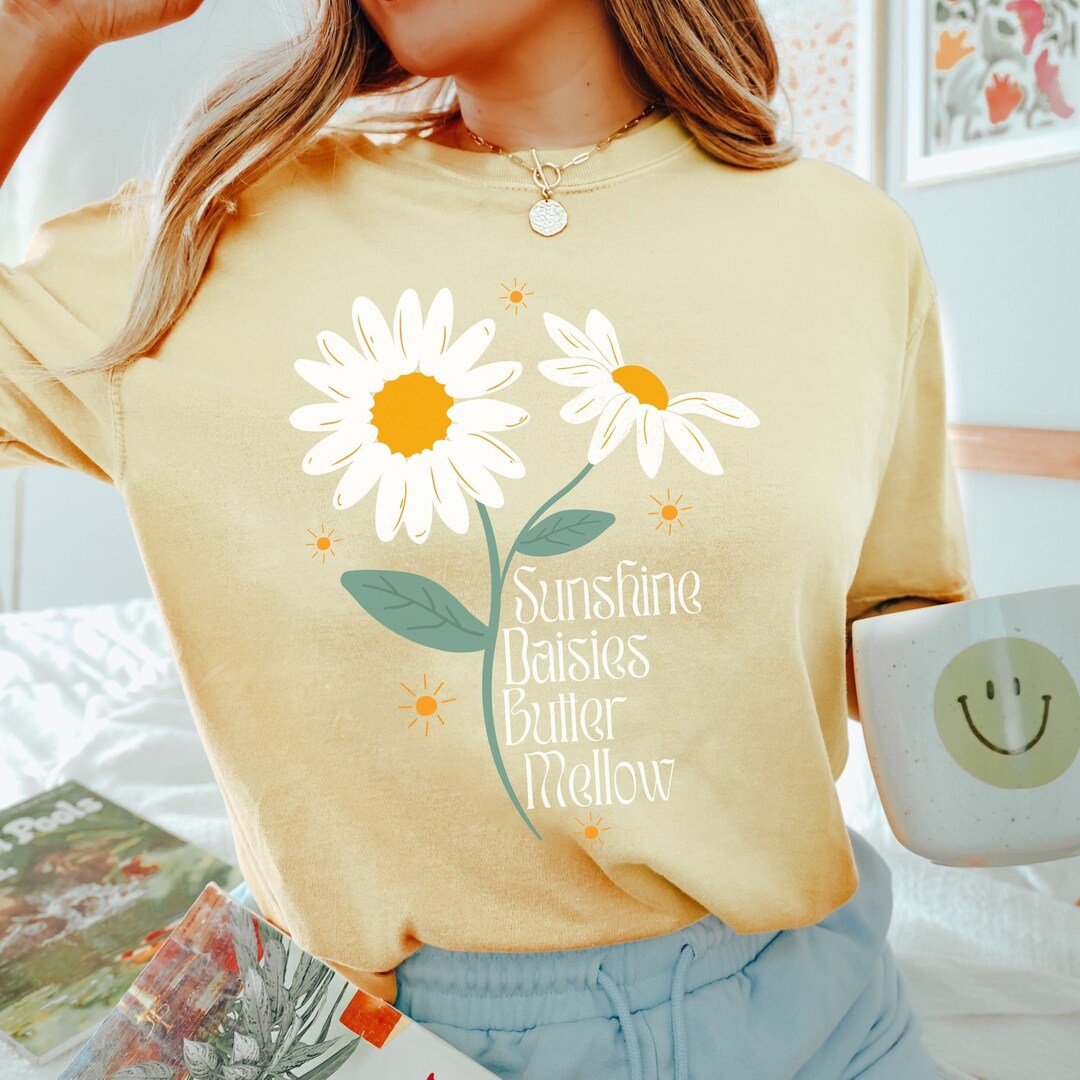 Sunshine Daisies Butter Mellow Weasley Tshirt COMFORT COLORS Etsy