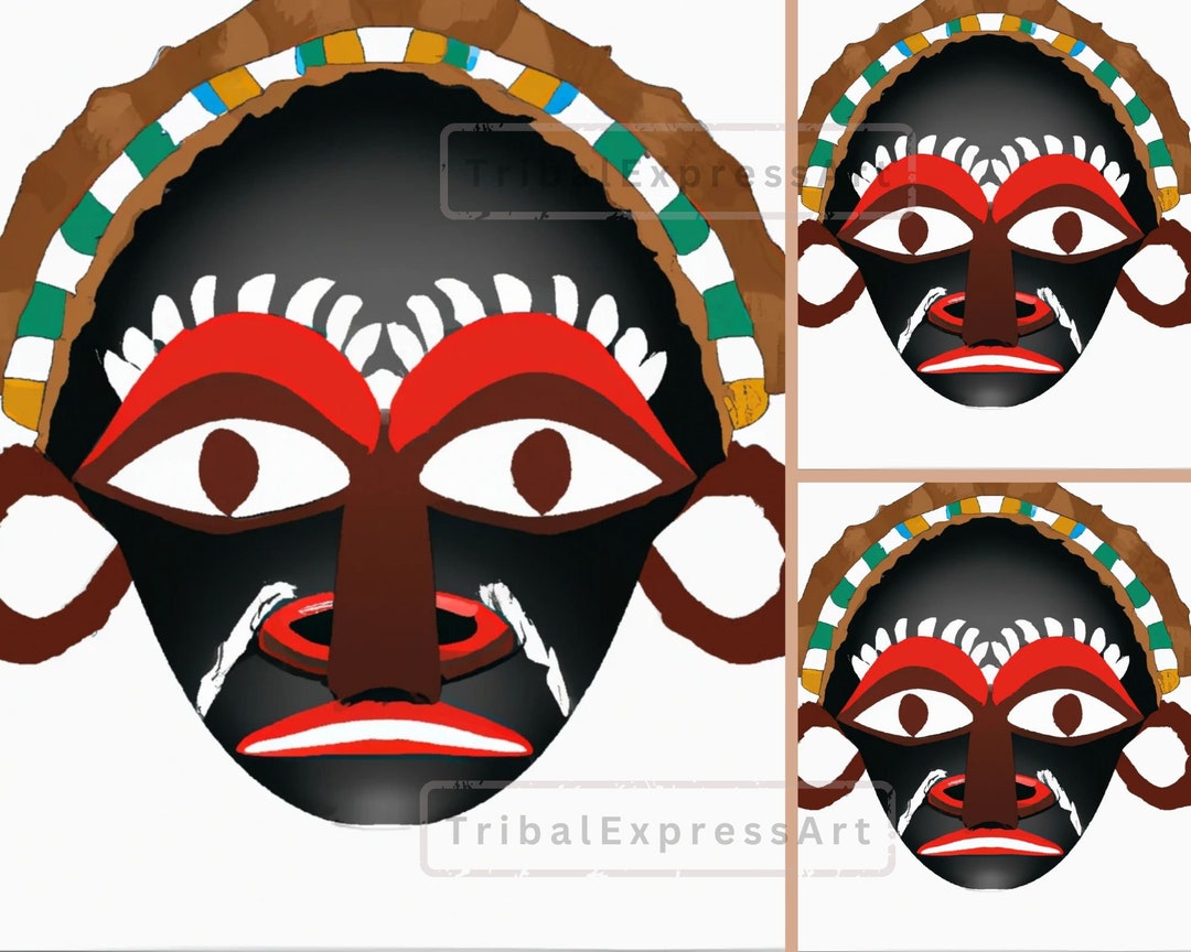 Digital Download, Traditional Mask, African Mask, African Art, Printable Art, Animal Wall Art