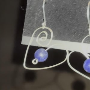 Sterling Silber Herz Lapis Lazuli Ohrringe