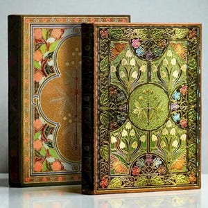 Enchanted Floral Journal – Vintage Hardcover Notebook – Gold Foil Diary – Aesthetic Writing Journal – Gift for Writers & Dreamers