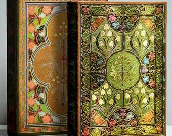 Enchanted Floral Journal – Vintage Hardcover Notebook – Gold Foil Diary – Aesthetic Writing Journal – Gift for Writers & Dreamers