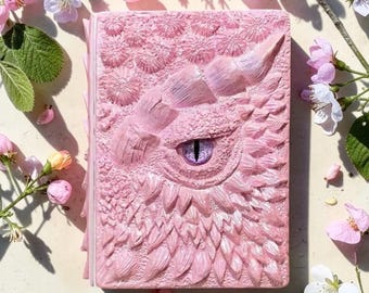 Dragon Eye 3D Resin Embossed Notebook, Fantasy Dragon Journal, Refillable Writing Notebook, Dragon Lover Gift, Gothic Grimoire Diary