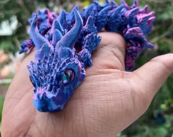 Articulated Dragon Toy - Flexible 3D Printed Dragon - Fantasy Dragon Figurine - Dragon Lover Gift