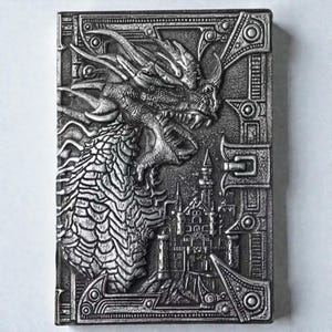 Dragon grimoire notebook, embossed dragon journal, fantasy notebook, dark academia journal, vegan leather notebook, DND journal, RPG notebook, gothic grimoire, medieval fantasy diary, dragon writing journal, mythical notebook, vintage fantasy journal, collectible fantasy notebook, magical writing diary, antique style notebook, fantasy worldbuilding journal, dragon aesthetic, enchanted notebook, roleplay notebook, writer gift, fantasy gift, gothic notebook, creative writing journal