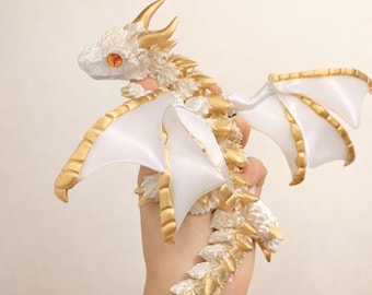 Articulated Dragon Toy - Flexible 3D Printed Dragon - Fantasy Dragon Figurine - Dragon Lover Gift