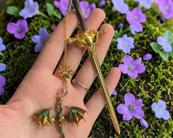 Dagger Dragon Sword Bookmark – Gothic Metal Page Marker – Medieval Sword Bookmark – DnD RPG Reader Gift