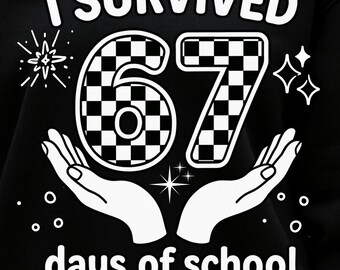 Ich überlebte 67 Tage der Schule PNG, Lehrer-Schüler-Design (digitaler Download)