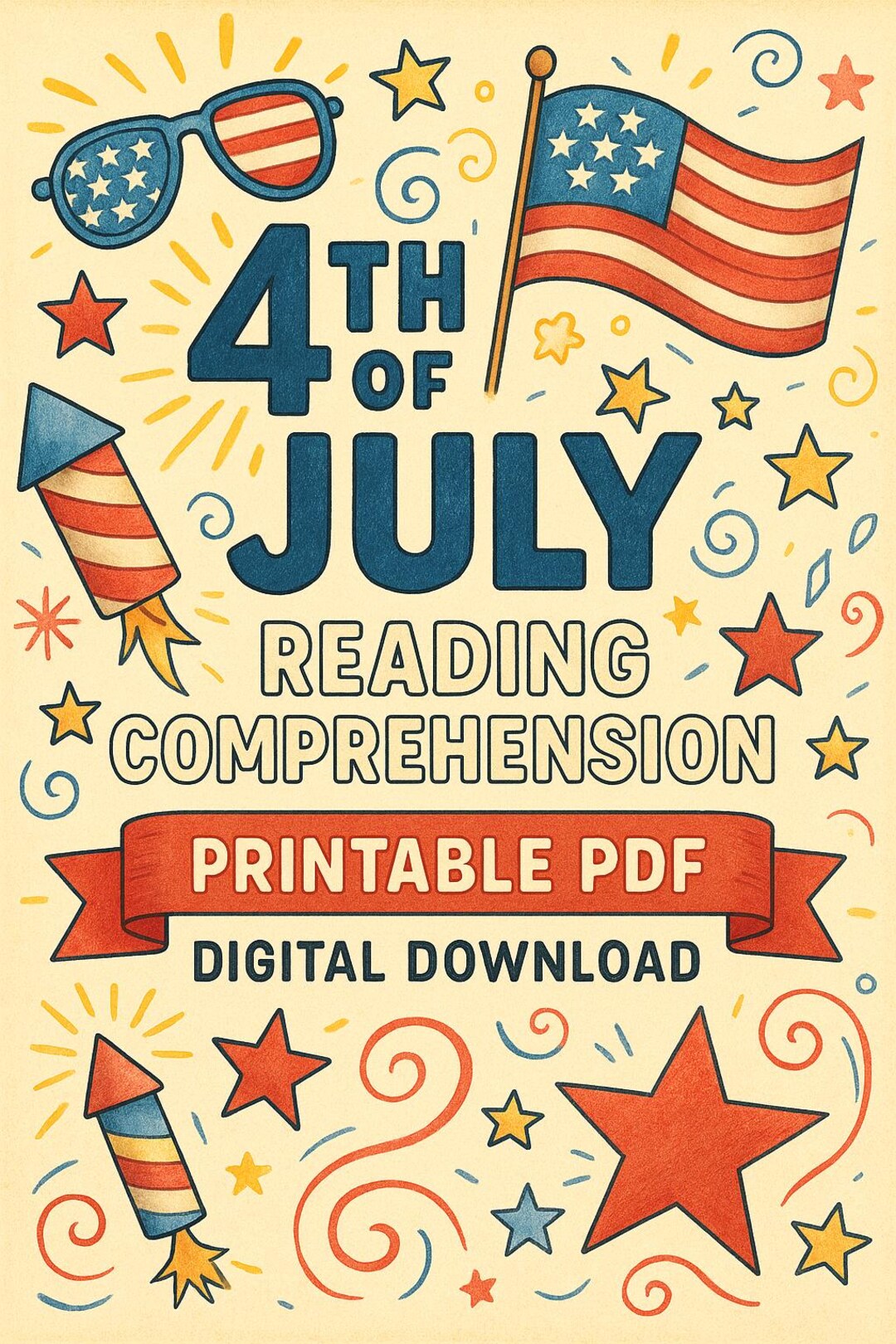 4th of July Reading Comprehension | Independence Day ELA Worksheets ...