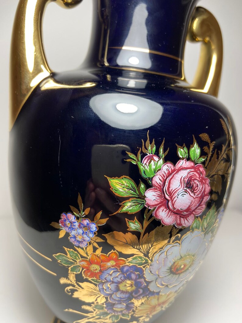 Spyropoulos Vase Hand Made in Greece 24k Gold Etsy