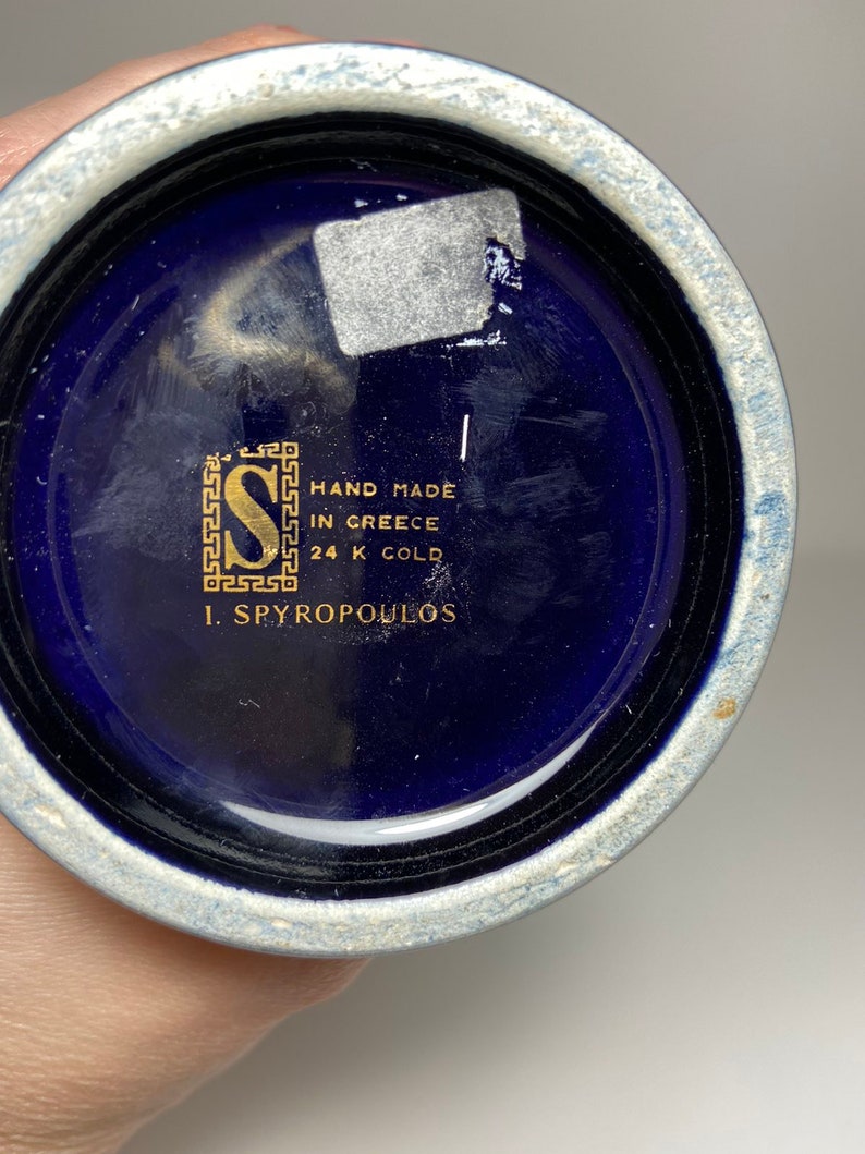 Spyropoulos Vase Hand Made in Greece 24k Gold Etsy