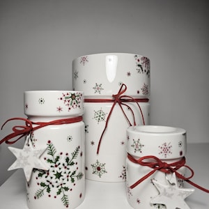 Conjunto de Natal com um vaso e 2 castiçais da Villeroy&Boch. Coleção limitada.