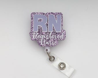 RN Nurse Badge Reel, Nurse, RN Badge Reel, Custom Badge Reel, Retractable Badge Reel, Work Badge, Work ID, Personalized Badge
