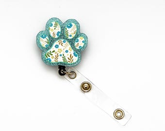 Veterinarian Badge Reel, Vet Tech, Paw Print Badge Reel, Custom Badge Reel, Retractable Badge Reel, Work Badge, Work ID, Personalized Badge