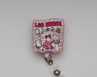 Labor And Delivery Badge Reel, Newborn Badge Reel, Custom Badge Reel, Retractable Badge Reel, Work Badge, Work ID, Personalized Badge