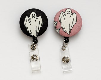 Halloween Badge Reel, Ghost Badge Reels, Badge Reels, Nurse Badge Reels, Retractable Badge, Fall Badge Reel, Fabric Badge Reels, Fall Badges