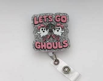 Ghost Badge Reel, Halloween Badge Reel, Custom Badge Reel, Retractable Badge Reel, Work Badge, Work ID, Personalized Badge