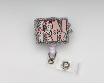 RN Nurse Badge Reel, Nurse, RN Badge Reel, Custom Badge Reel, Retractable Badge Reel, Work Badge, Work ID, Personalized Badge