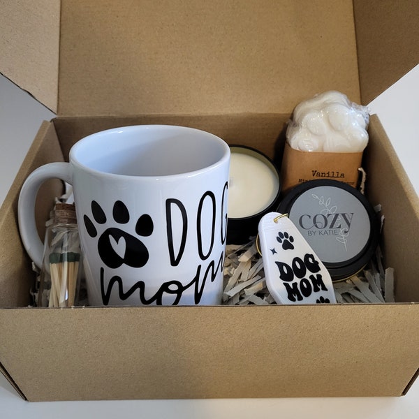 Dog Lover Gift Box-dog lover gift box- Dog Mom Gift, coffee lover, gift for her, dog mom gift basket- pet lover gift- pet mom basket