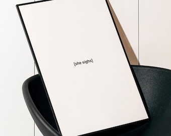 Midcentury moderne minimalistische typografieprint, subtiele zwarte tekst afdrukbare muurkunst digitale download