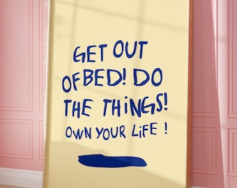 Inspirerend citaat Art Print, motiverend ochtendgedicht afdrukbare muurkunst digitale download