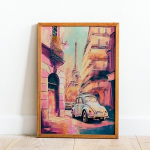 Vintage Paris Impressionism Vintage Oil Paints Eiffel Tower Wall Art Vintage Impressionist Oil Paintings Paris digital print