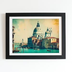 Romantic Watercolor Journey Through Old Venice Vintage Venice Wall Art Wall Art Decor Venice Italy Digital Print
