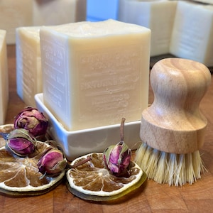 12 oz. ROSE Solid Dish Soap Block: Palm-Free, Zero Waste Kitchen Cleaning, Utility Soap