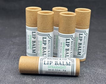 Spearmint Lip Balm in an Eco Paper Tube