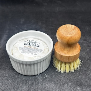 STARTER SET Disc Solid Utility Dish Soap, Ramekin & Brush