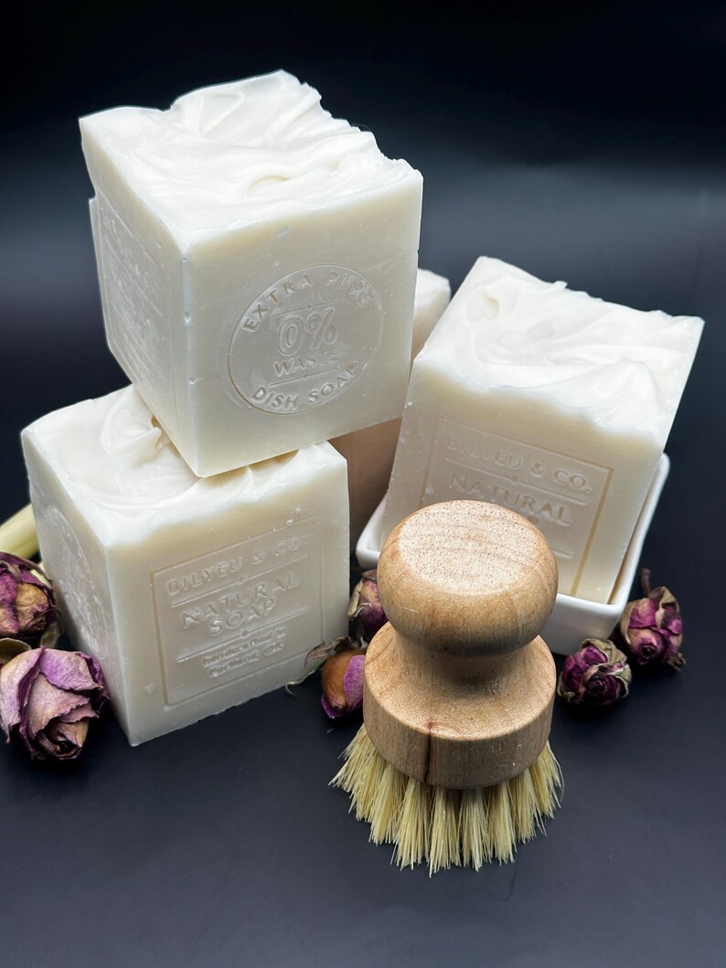 Square Soap Roses 11 Oz. ROSE ABSOLUTE Solid Utility Dish Soap: No Synthetic Detergents ...