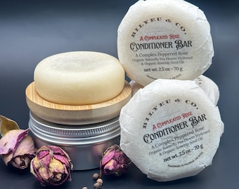 Solid Conditioner Bar: For All Hair Types, Shea Butter, Camellia Oil, (2.5 oz. Bar)