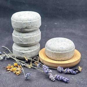 BLUEST MOON Natural Solid Shampoo Bar: Gentle Cleansing, Plant Based, Sulfate-Free