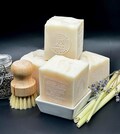 11 oz. LEMONGRASS LAVENDER SAGE Solid Dish Soap: Zero Waste Vegan Utility Soap