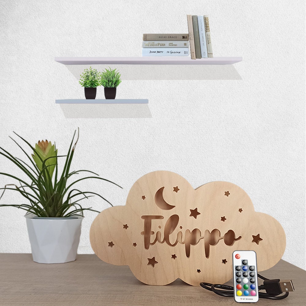 Nuvola in legno bianco V1 - Taglio decorativo a scelta | FindTheDeal