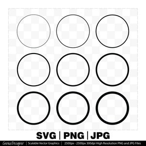 Circle Frame Svg Png Jpg | Circle Monogram Svg | Circle Frames Svg | Circle Border Svg, Circle Cut Files for Cricut, Cute Circles